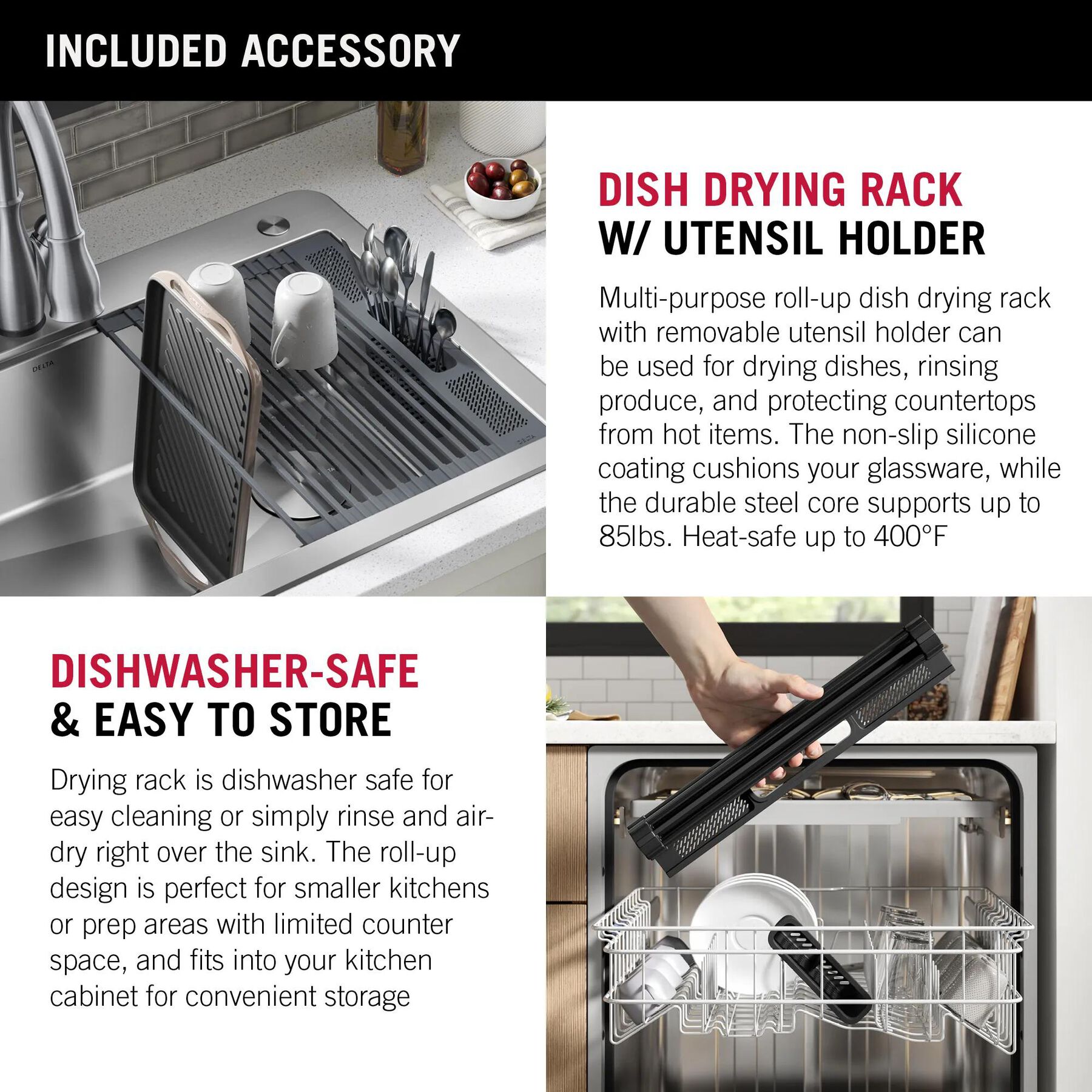 30&rdquo; Workstation Kitchen Sink Drop-In Top Mount Stainless Steel Single Bowl with WorkFlow&trade; Ledge and Accessories